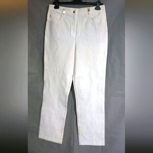 ST.JOHN Women's White Denim Jeans